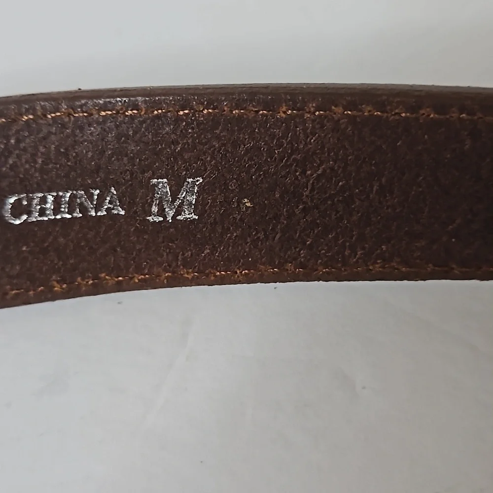 Oil Leather  Belt sz M Tan Pre-owned